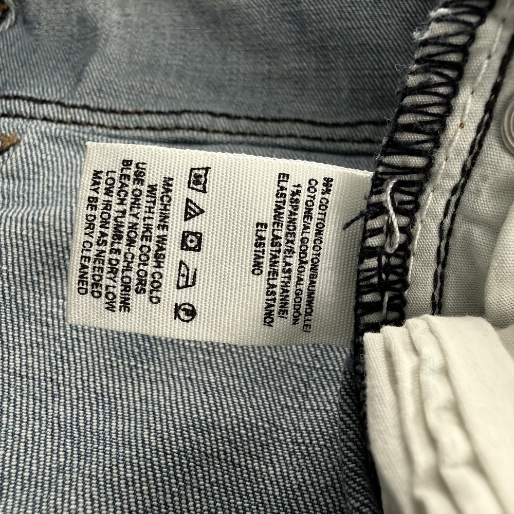 Free People Distressed Jeans Women 29 Raw Hem Blue Light Wash‎ Cotton Stretch - Picture 13 of 14